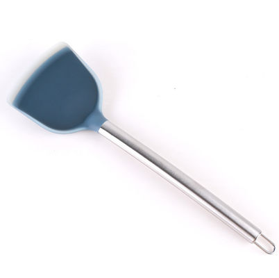 OEM Silicone Kitchen Utensil Sets Cooking Spoon Shovel Stainless Steel Handle