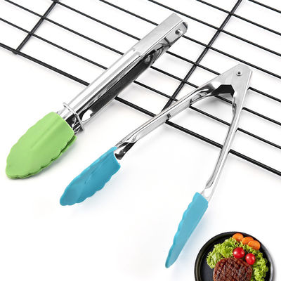 LFGB Stainless Steel Food Clip Kitchen Multifunctional BBQ Bake Bread Steak Clip