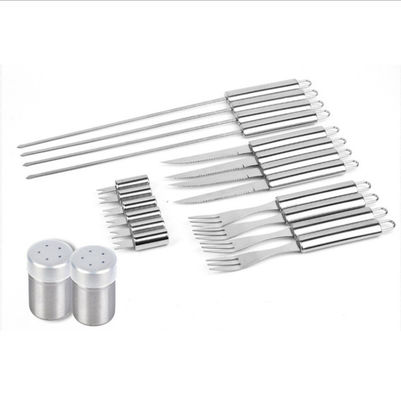 Family Picnic Camping Portable Aluminum Box Stainless Steel BBQ Baking Set
