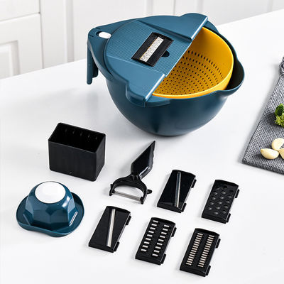 Round Vegetable Slicer 12 Sets Household With Hand Protector Planer