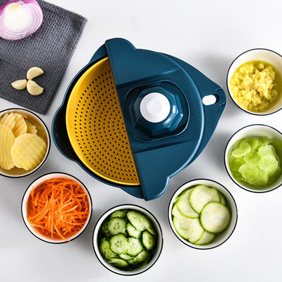 Round Vegetable Slicer 12 Sets Household With Hand Protector Planer