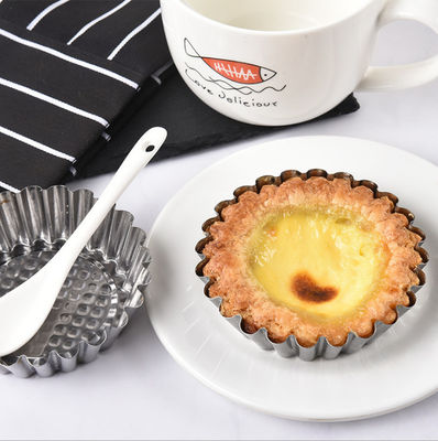 430 Stainless Steel Reusable Egg Tart Mold Stainless Steel Chrysanthemum Cup Cake Mold DIY Baking Tool