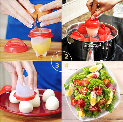 Non-Stick Silicone Egg Steamer Kitchen Gadget Tools Home Multifunctional Mini Water Wave Egg Mould Cooker