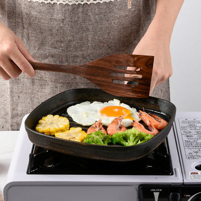 Black Walnut Kitchen Utensil 6 Pcs Home Solid Wood Spatula Spoon Cooking Set