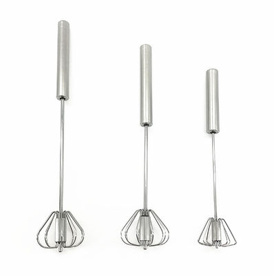 Stainless Steel Manual Egg Beater Semi Automatic Rotary 10 "12" 14"