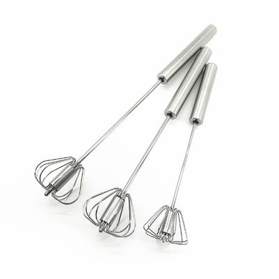 Stainless Steel Manual Egg Beater Semi Automatic Rotary 10 "12" 14"
