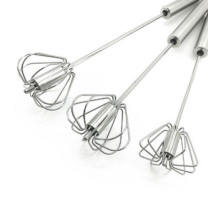 Stainless Steel Manual Egg Beater Semi Automatic Rotary 10 "12" 14"