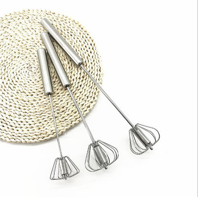 Stainless Steel Manual Egg Beater Semi Automatic Rotary 10 "12" 14"