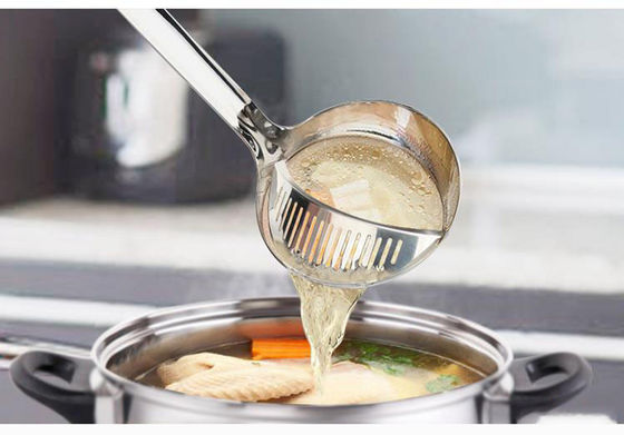 SS Kitchen Utensil Sets Spoon Strainer Detachable Hot Pot Filter Spoon