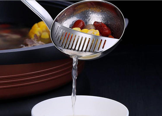 SS Kitchen Utensil Sets Spoon Strainer Detachable Hot Pot Filter Spoon