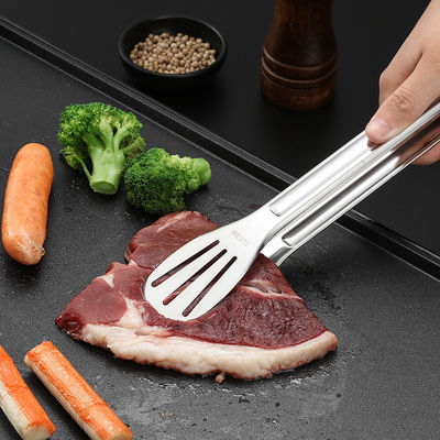 Premium Heavy Duty Non Stick BBQ Cooking Kitchen Food Tongs 304 Stainless Steel