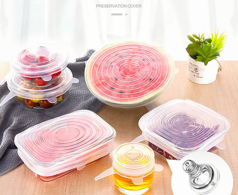 Silicone 6 Sets Bowl Cover Can Stretch Fruit Cling Film Kitchen Gadget Tools