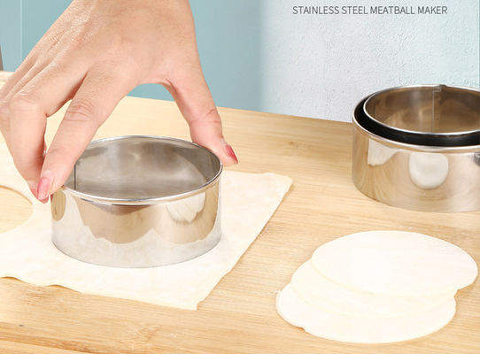 6 Pcs Dumplings Maker 9.5cm 7.5 cm Stainless Steel Dumpling Molds