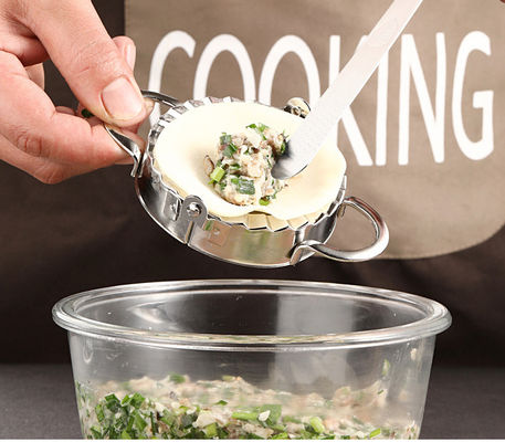 6 Pcs Dumplings Maker 9.5cm 7.5 cm Stainless Steel Dumpling Molds