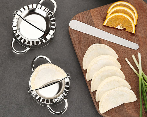 6 Pcs Dumplings Maker 9.5cm 7.5 cm Stainless Steel Dumpling Molds
