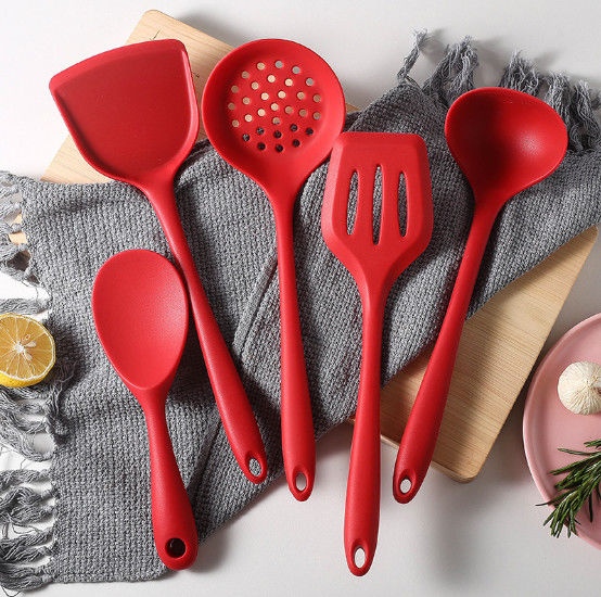 5 Pcs Household Heat Resistant Silicone Cooking Utensil Set Spatula
