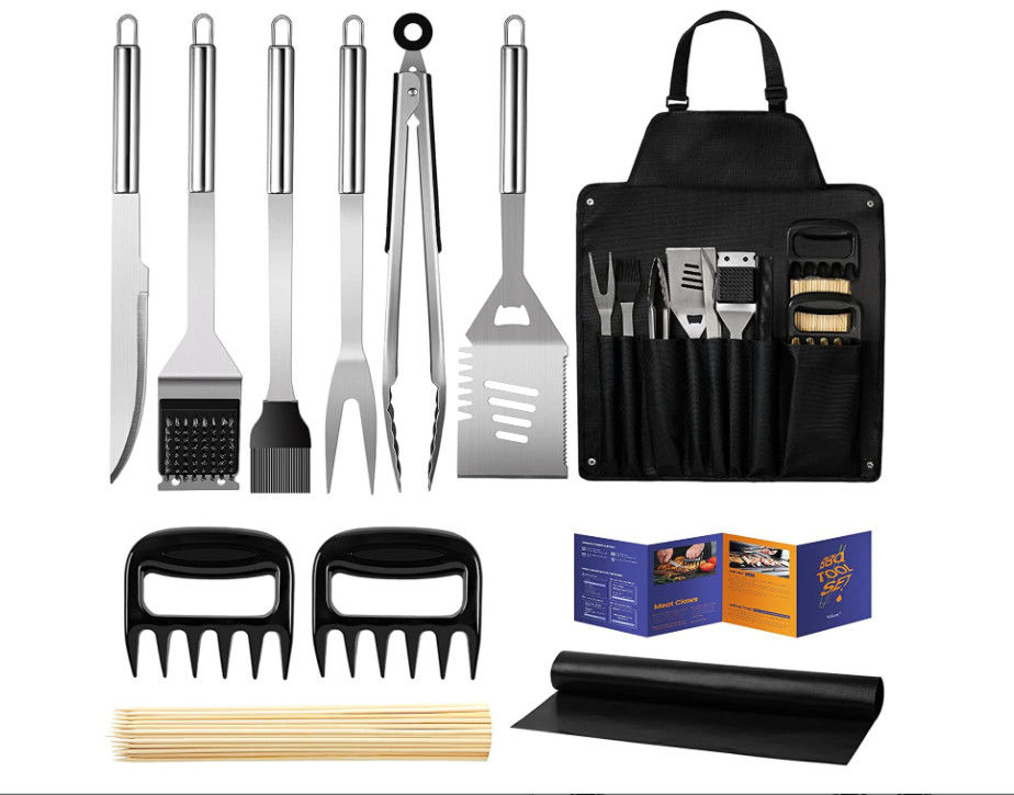 Sliver Bbq Grilling Tools Set CIQ Approved Toxinfree Multifunctional