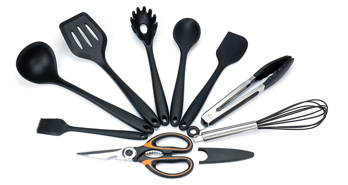 navy silicone utensils
