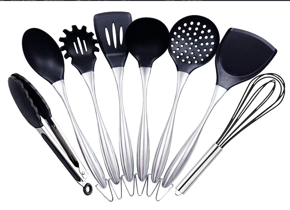 Silicone Cooking Utensil Set, 8 Piece Kitchen Utensils Set Kitchen Gadgets