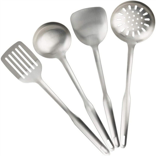 Odorproof Stainless Steel Kitchen Utensil Sets , Heat Resistant Utensil Set