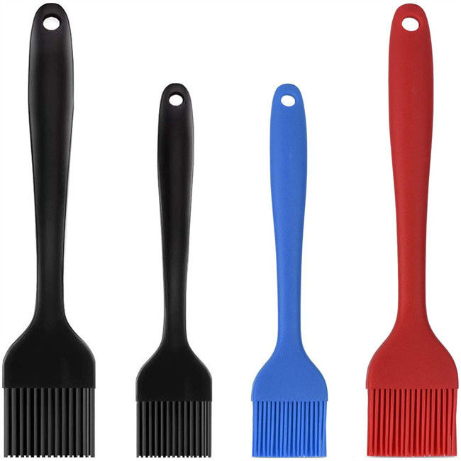 FDA Long Handle Silicone Basting Brush , OEM Silicone Bbq Basting Brush