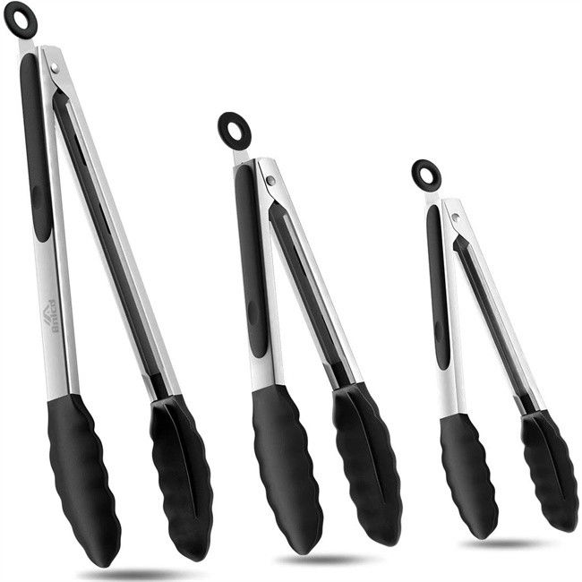 BPA Free Kitchen Food Tongs , Noncorrosive Catering Tongs Stainless Steel
