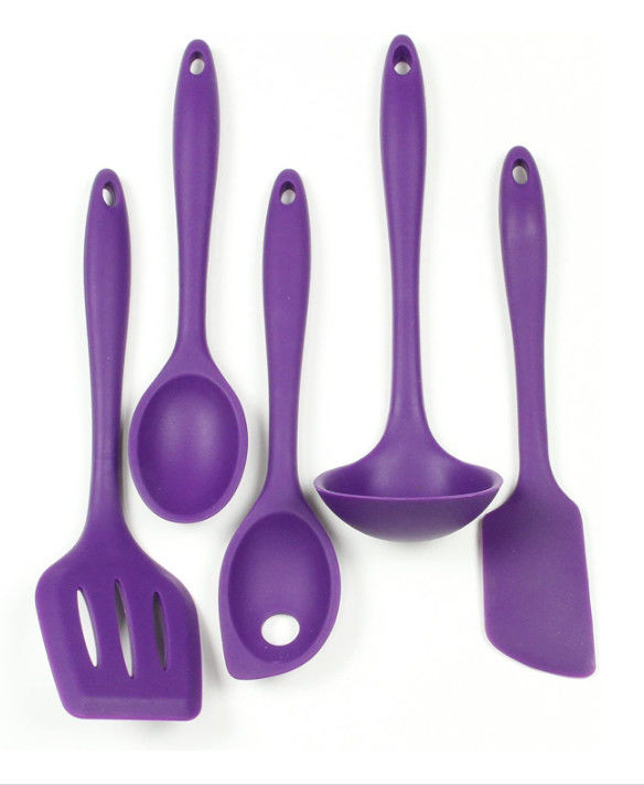 Premium Silicone Kitchen Utensil Sets BPA Free 5 Piece LFGB Approved