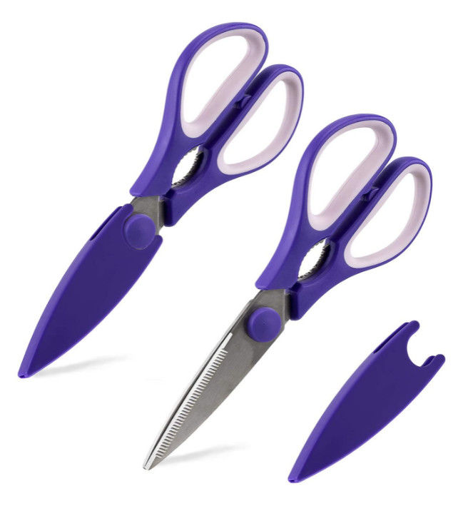 With COLOR Set Of 2 Multipurpose Scissors Stainless Steel Kitchen Shears With Blade