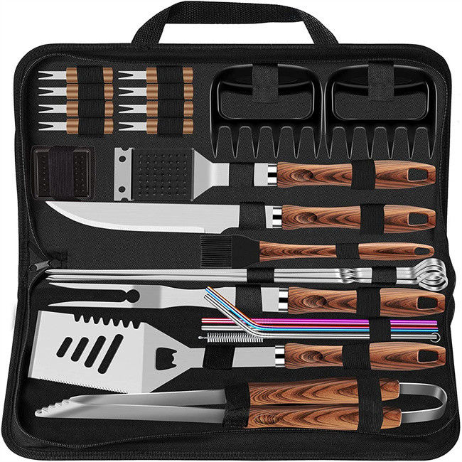 FDA Heavy Duty BBQ Tools Gift Set Extra Thick Stainless Steel Grill Utensils